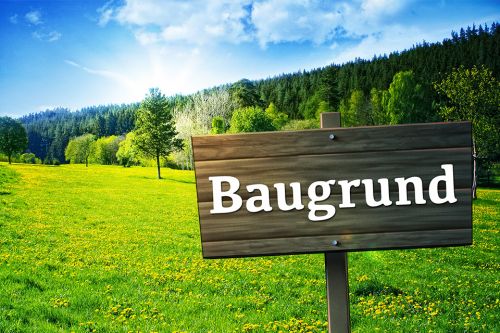Schild Baugrund